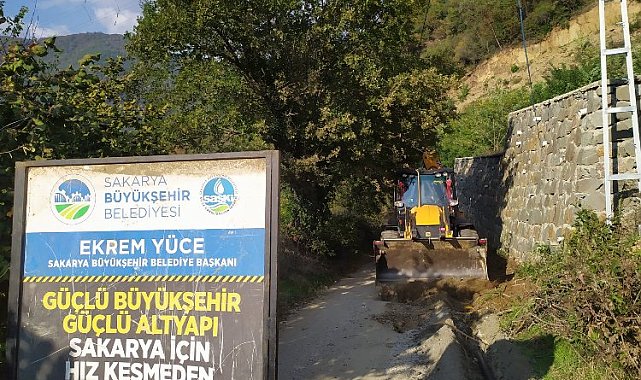 Sakarya Geyve'de Dereköy'e altyapı çalışması