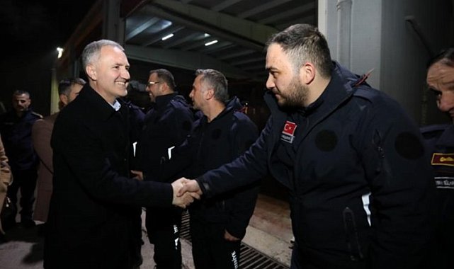 Bursa İnegöl'de protokol üyeleri yeni yıla mesaide girdi