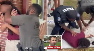 Shocking footage reveals moment 200-person brawl erupts at high school