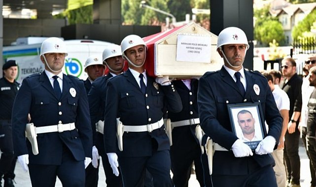 Kalp krizi geçiren polis memuruna Tekirdağ'da son görev