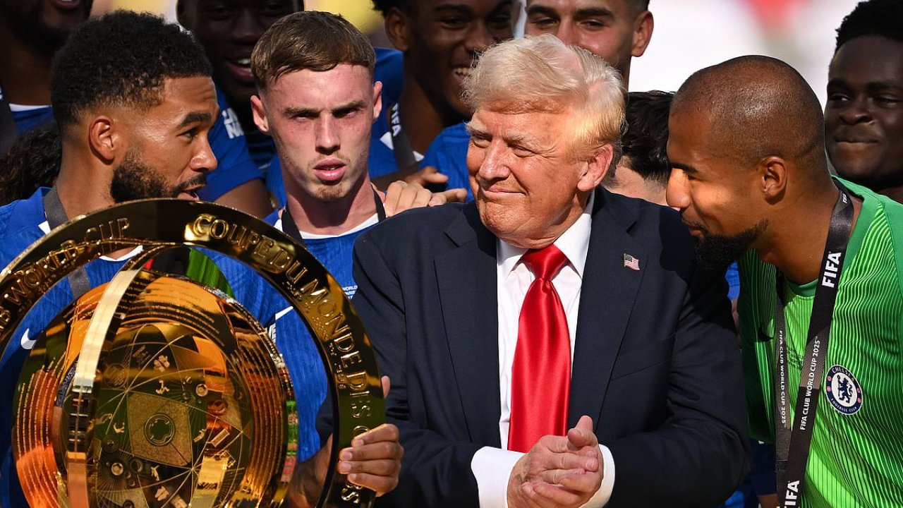 What Donald Trump said to Chelsea stars during trophy presentation