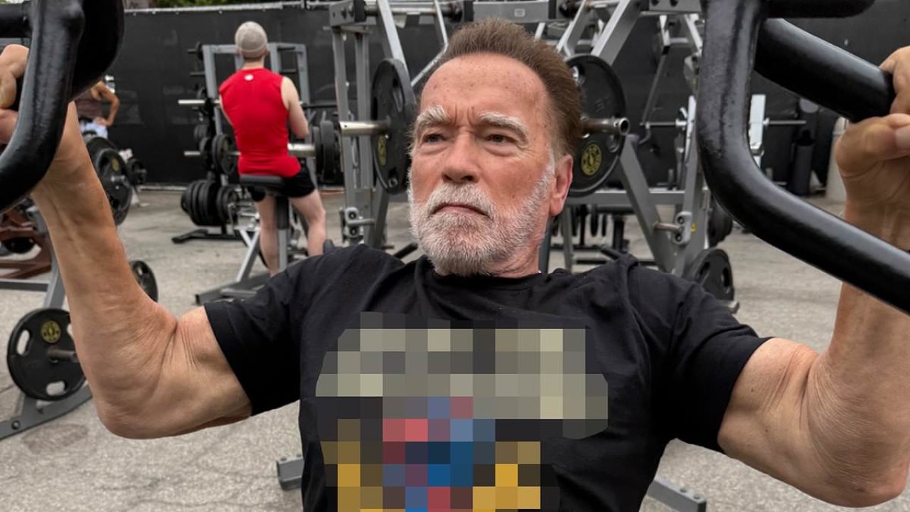 Arnold Schwarzenegger wears expletive t-shirt to troll Gavin Newsom