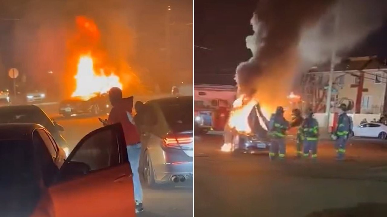 NYC suburb becomes fiery Mad Max hellscape in 'street takeover' trend