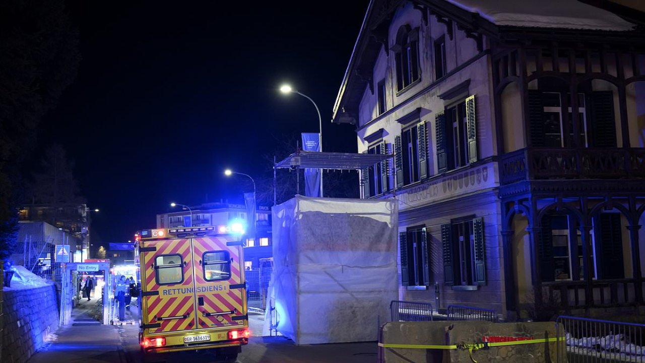 Davos evacuated after 'unusual smell caused coughing'