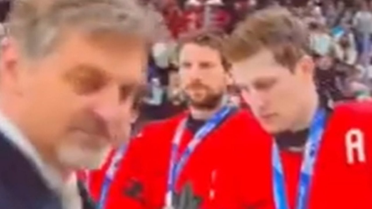 Livid Canada hockey star goes viral as he's given stuffed toy